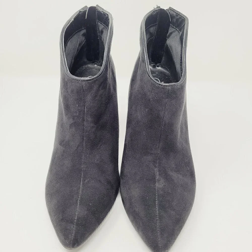 Carlos By Carlos Santana Black Suede Heel Booties